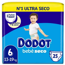 Fraldas Dodot Bebé Seco T6...